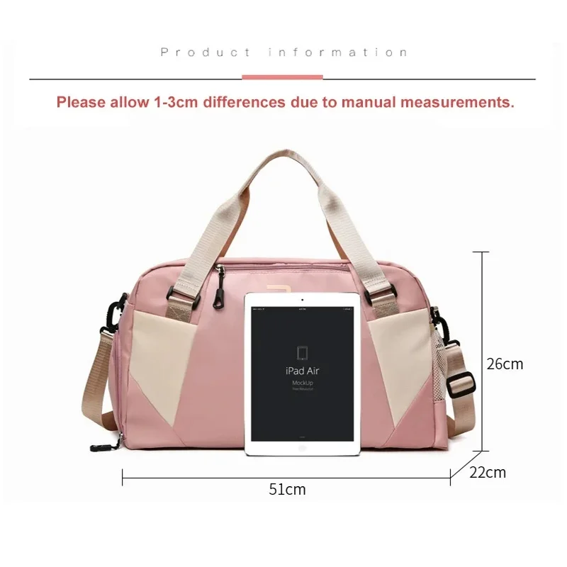 Travel Gym Bag Dry Wet Women Yoga Sports Handbags Fitness Training Shoulder Crossbody Bags Shoes Storage Pocket Luggage Handbag