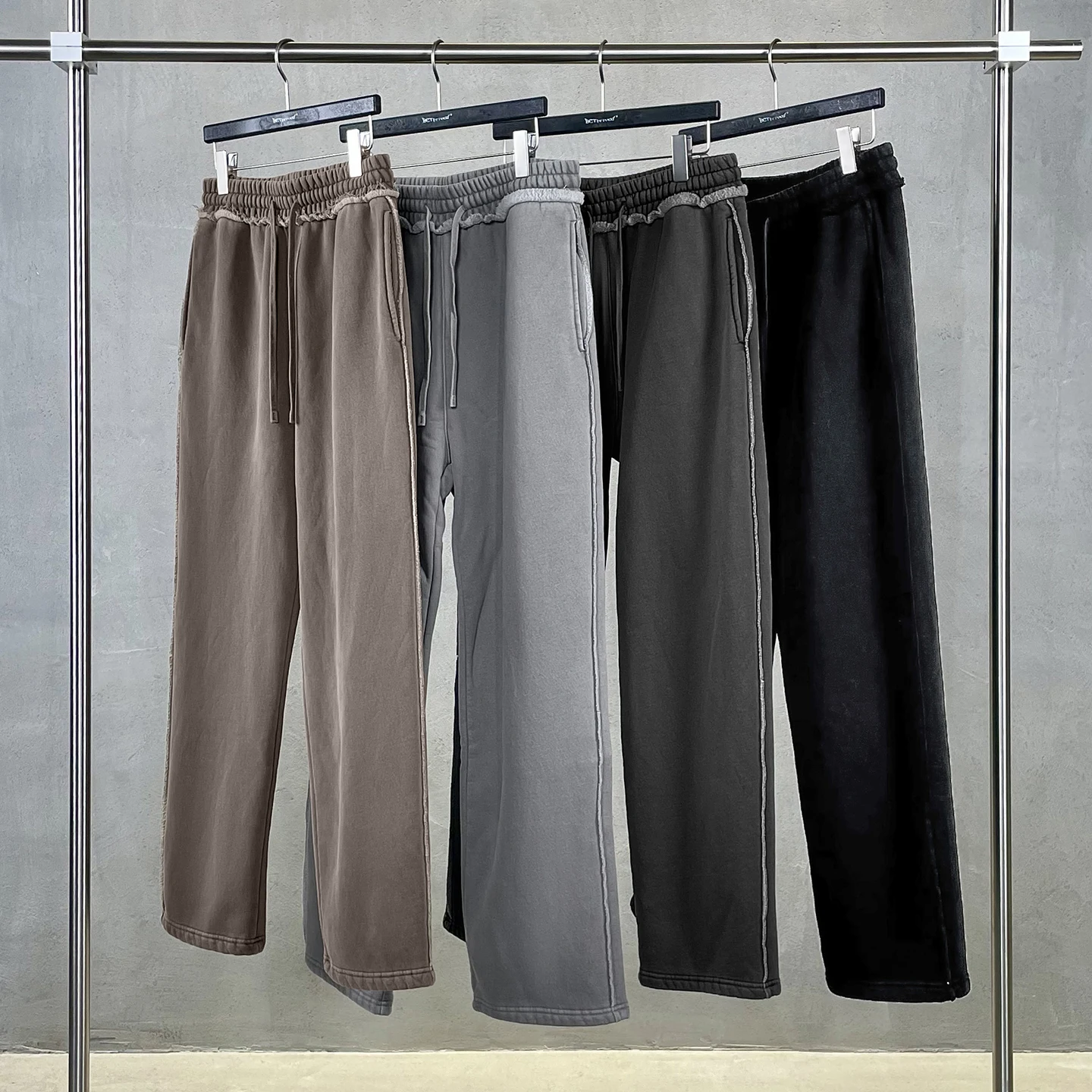 

Прямые брюки на подкладке в стиле ретро, свободные повседневные брюки для мужчин и женщин, осень-зима, тяжелый вес 400 г