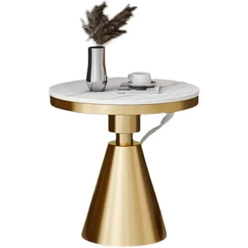 Light Luxury Round Coffee Table Designer Nordic Aesthetic Unique Luxury Side Table Modern Decoration Bedroom Meubles Furniture