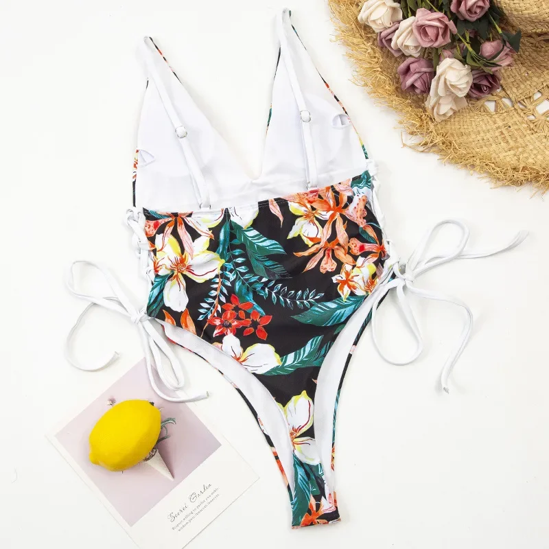 Eendelige Badmode Sexy Nieuwe Print Zomer Strandkleding Push Up Monokini Badpak Zwempak Voor Dames 2023 Mode Badpak