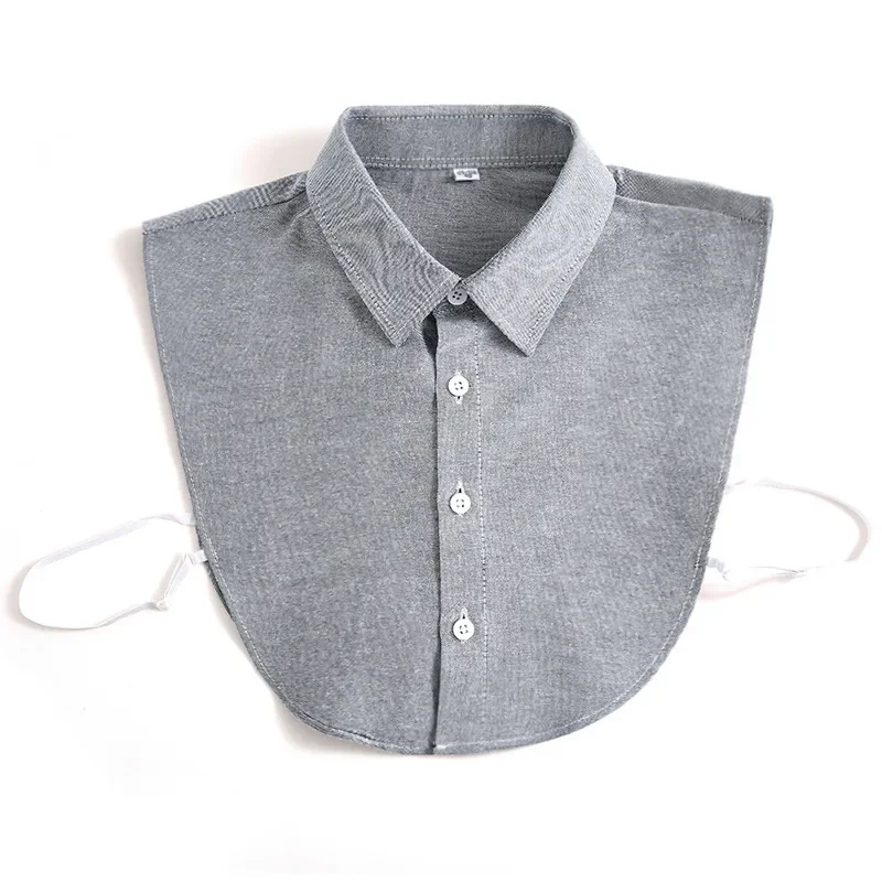 Oxford Textile Cotton Fake Collar for Men Unisex Versatile Spring Summer Fashion Business Collar Inside Office Work Fake Shirt