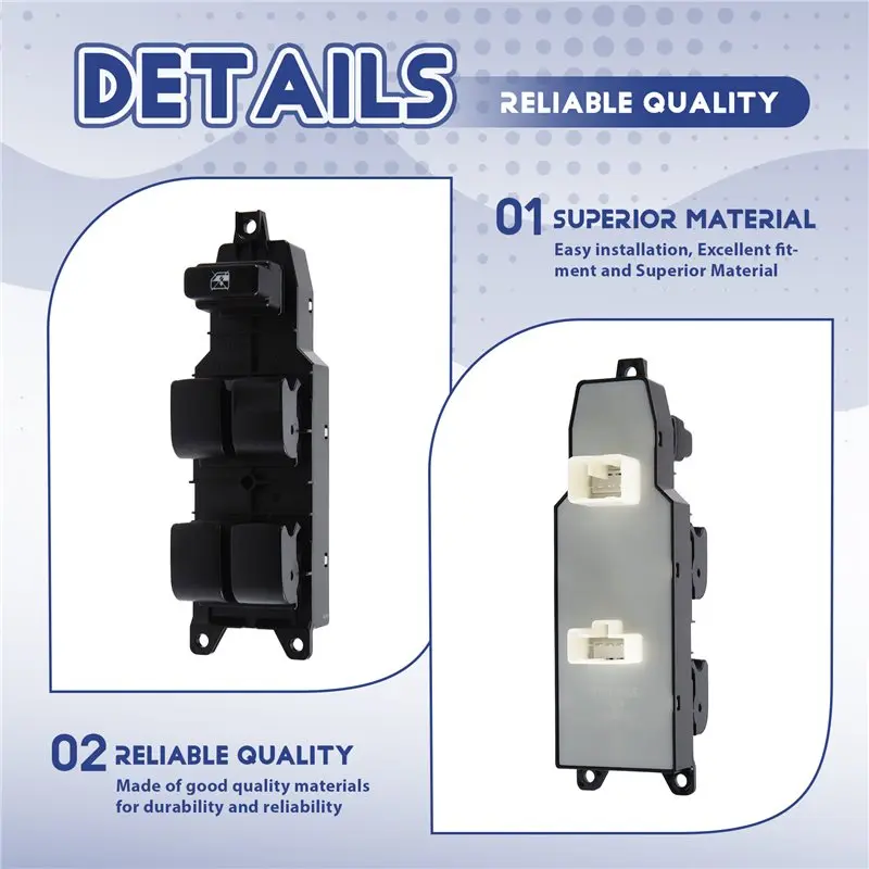 A13F-RHD Front Left Window Lift Control Switch 84820-0D240 For Toyota Etios 2012- Manual Window Regulator Button 848200D240 view 2