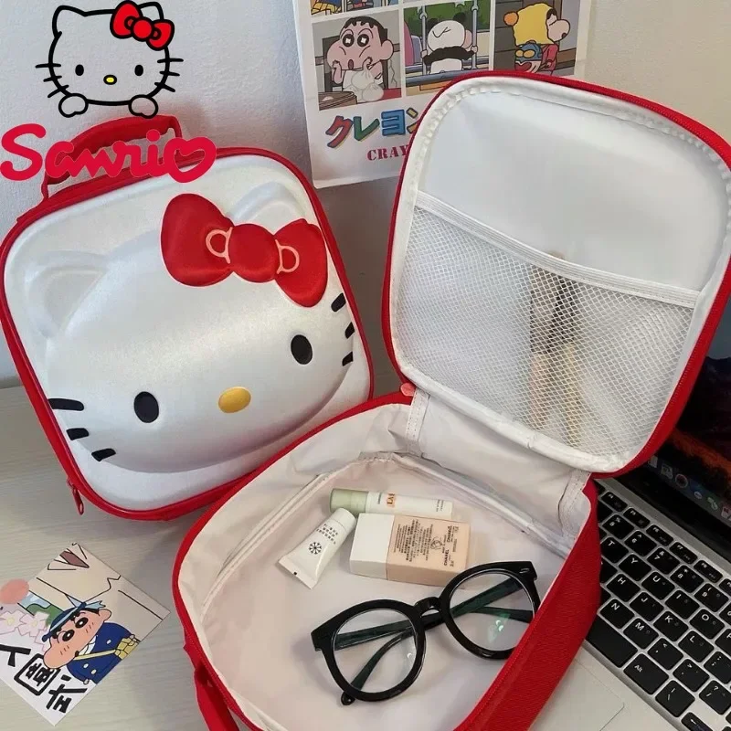 Sanrio Hello Kitty  New Cosmetic Bag Cartoon Women's Portable Cosmetic Bag Large Capacity Multifunctional Cosmetics Storage Bag