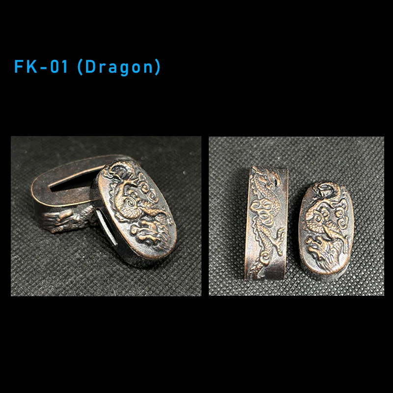 Hochwertige Legierung Katana Butt Cap Fuchi Kashira Griff Kragen für japanische Schwert Samurai Wakizashi Katanas Schwerter Armaturen – Detail 2