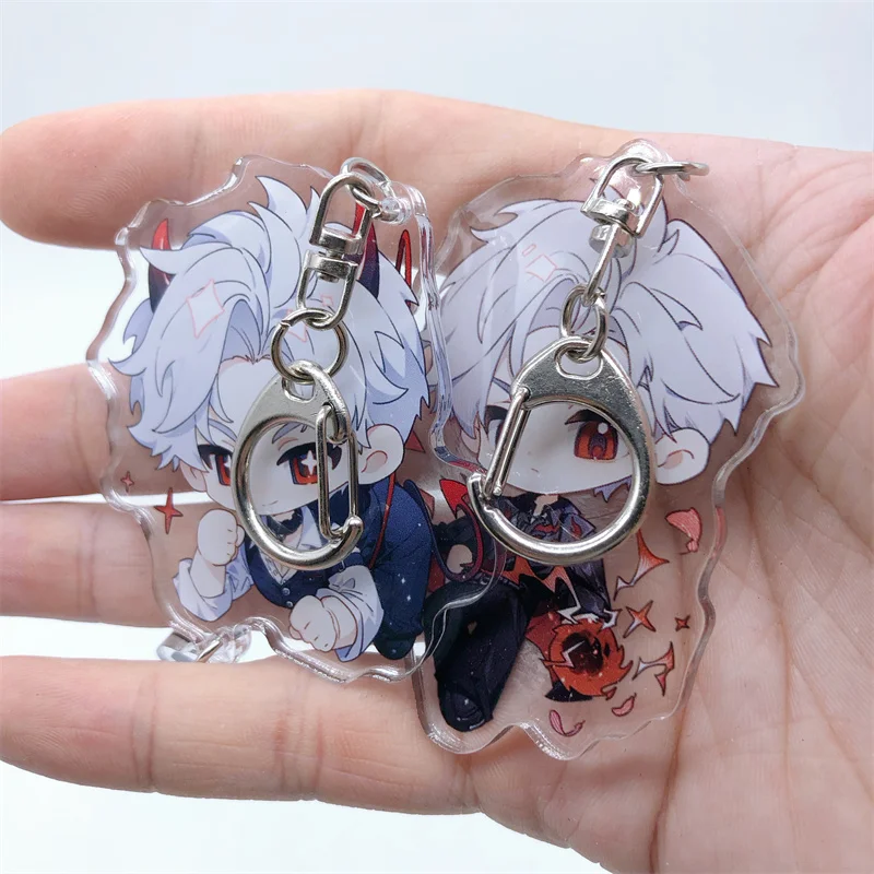 Game Love And Deepspace Qinche Sylus Cosplay Keychains Key Chains Acrylic Keychain Pendant Xmas Gifts