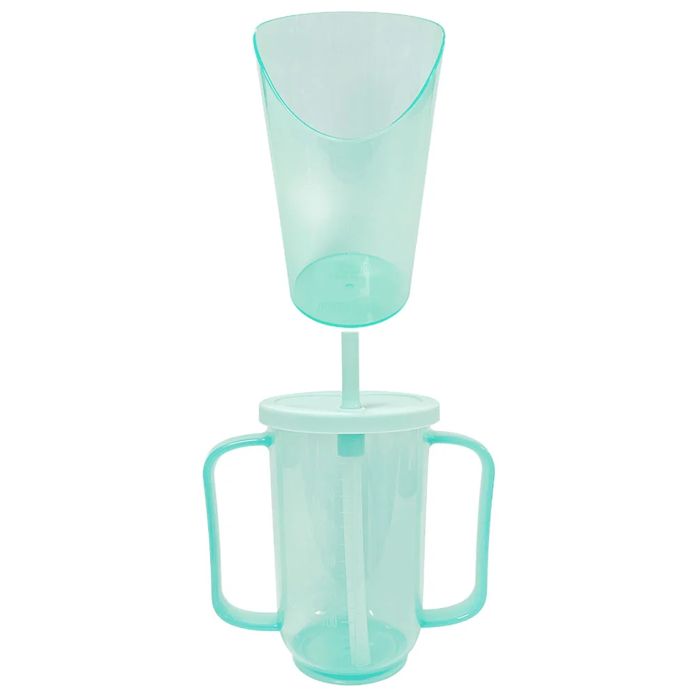 

2 Pcs Elderly Care Cup Maternity Drinking Convalescent Feeding Straw Plastic Choking-proof Disabled Patient Water