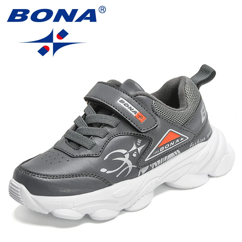 

BONA 2022 New Designers Children Shoes Boys Casual Chunky Sneakers Girls Sport Jogging Footwear Child Athletic Walking Shoes