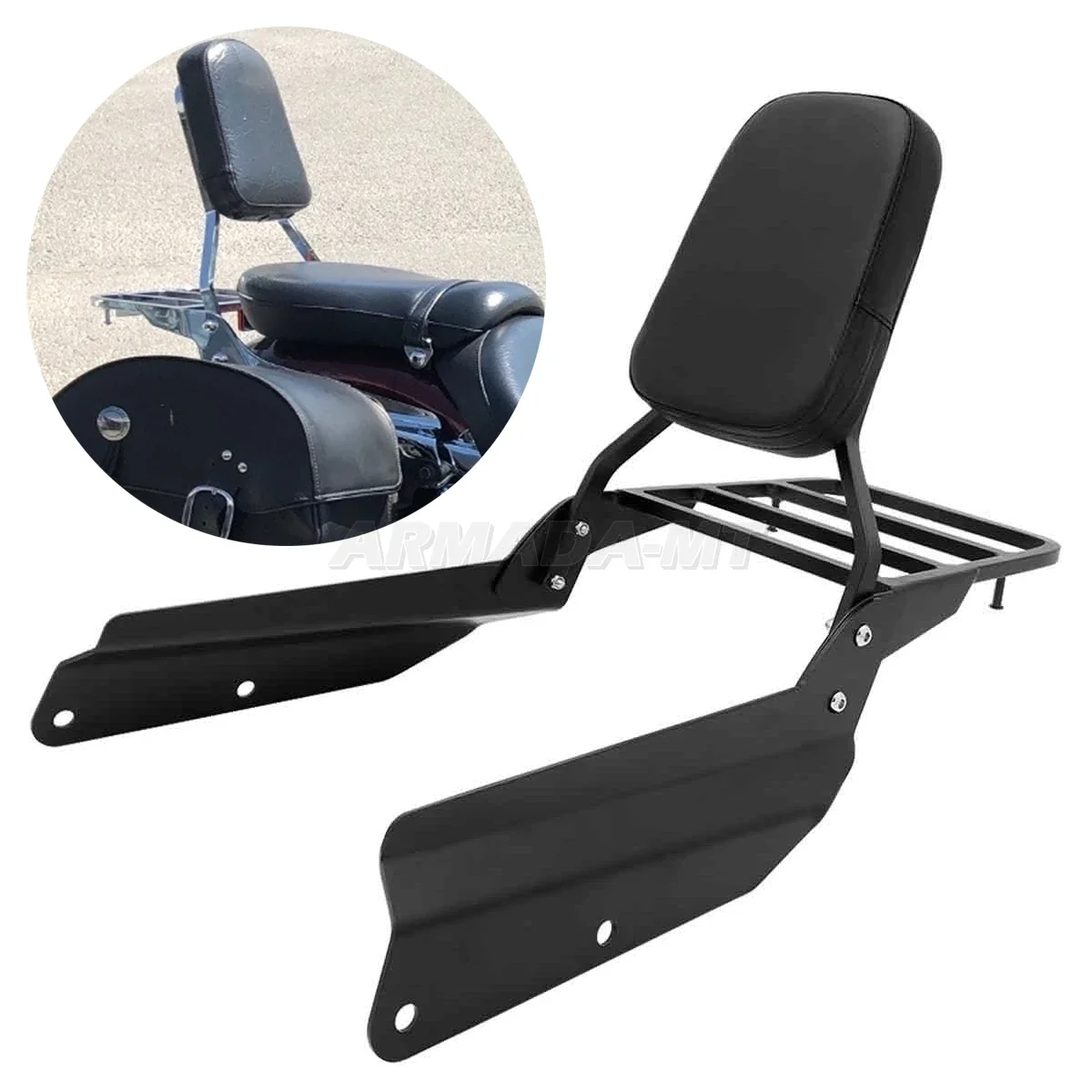 For Honda VTX 1300R VTX1800R Motorcycle Rear Backrest Sissy Bar Luggage Rack Passenger Cushion VTX 1800S 1300S VTX1800N VTX1300N