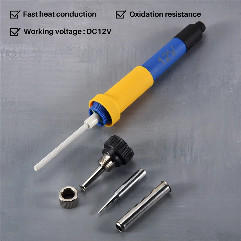 

PTST DC 12V Portable Soldering Iron Low-Voltage Car Battery 60W Welding Rework Repair Tools