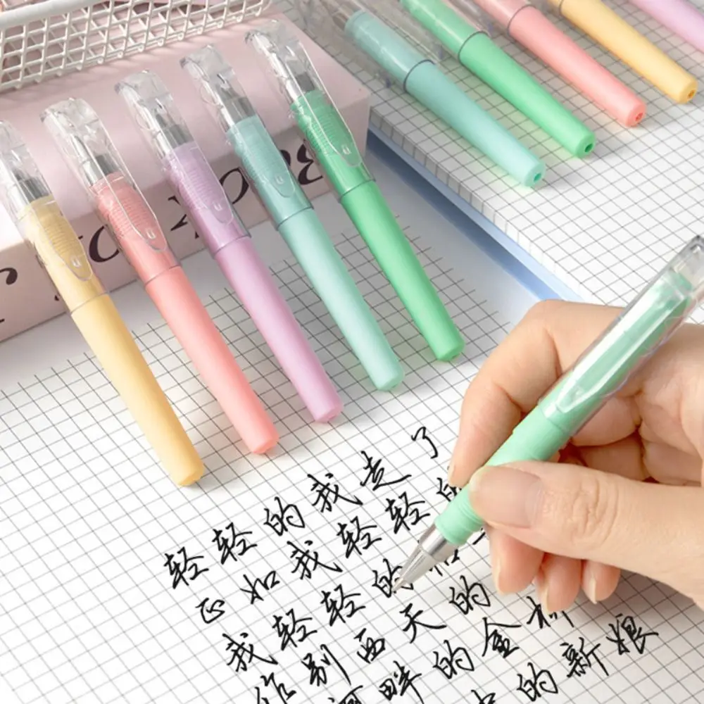 

Гладкая мини-карманная ручка для письма, многоразовая цветная шариковая ручка Morandi, черные чернила, наконечник 0,5 мм, ручка для вывески, подарок