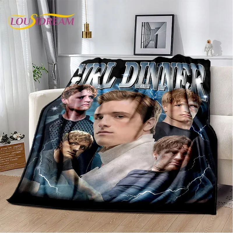 ثلاثية الأبعاد وسيم جوش هاتشرسون ستار لينة الفانيلا بطانية للأسرة غرفة نوم أريكة نزهة ، رمي بطانية لتغطية في الهواء الطلق الترفيه هدية