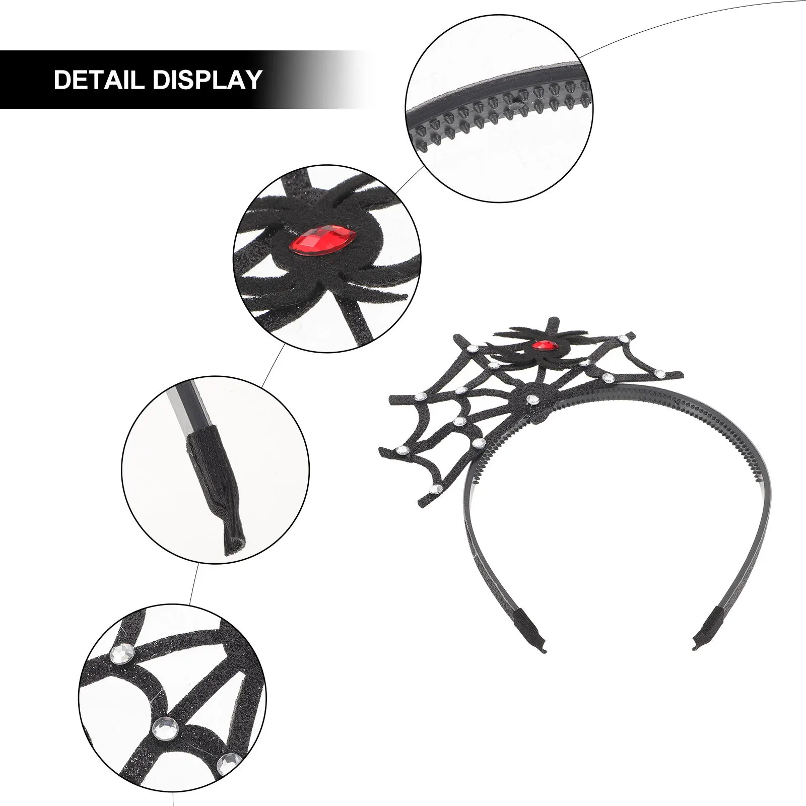

Spider Web Headband Halloween Headwear for Women Party Headdress Hair Decorations Cloth Accessories Miss Headbands