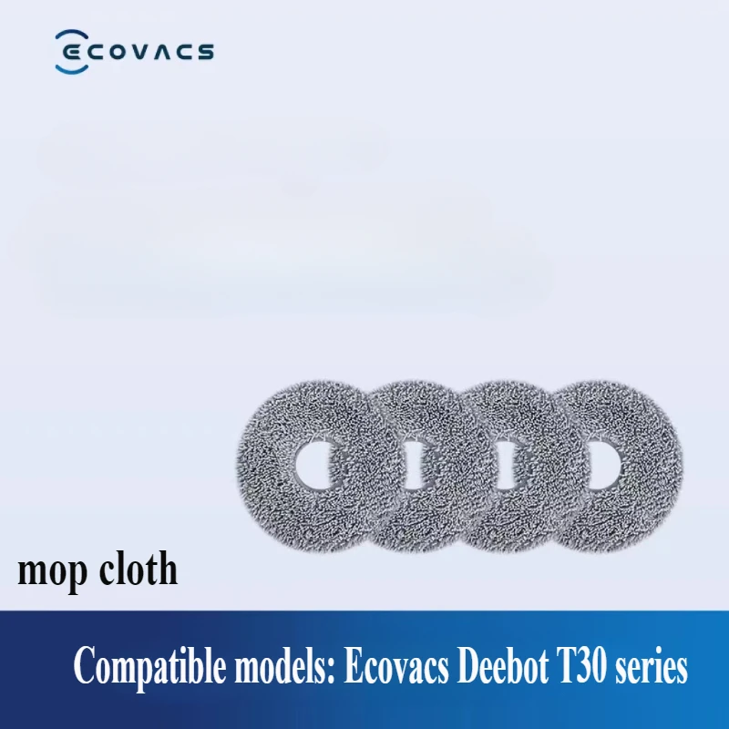 

4PCS Original washable mop cloth For Ecovacs Deebot T30 series accessories,Robot Vacuum Cleaner parts