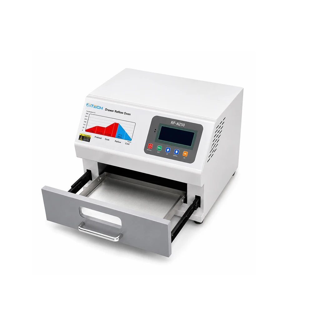 Precision 1600W  PCB Soldering Furnace ITECH RF-A250  Reflow Oven for PCB Soldering with Hot Cyclic Wind Function