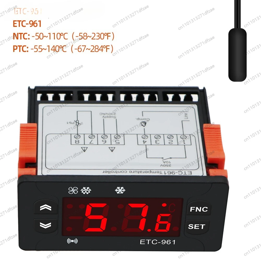 

ETC-961 Refrigeration and Frost Alarm Calibration Single Sensor Line Cold Storage Freezer Temperature Control Instrument