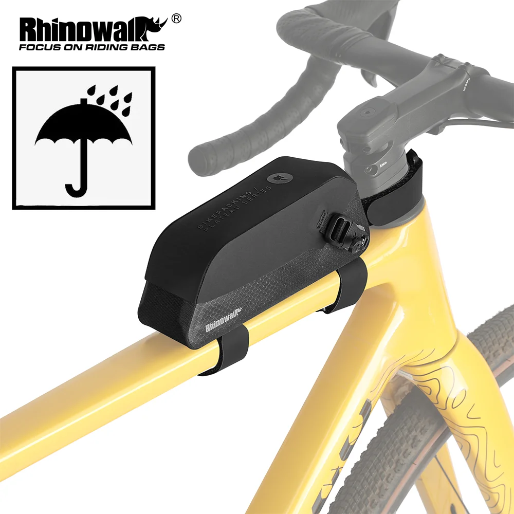 

Rhinowalk Bike Top Tube Bag 100%Waterproof Dry Bicycle Front Frame Bag Magnetic Clasp Strap Or Screw-mounted 0.6L/1.3L