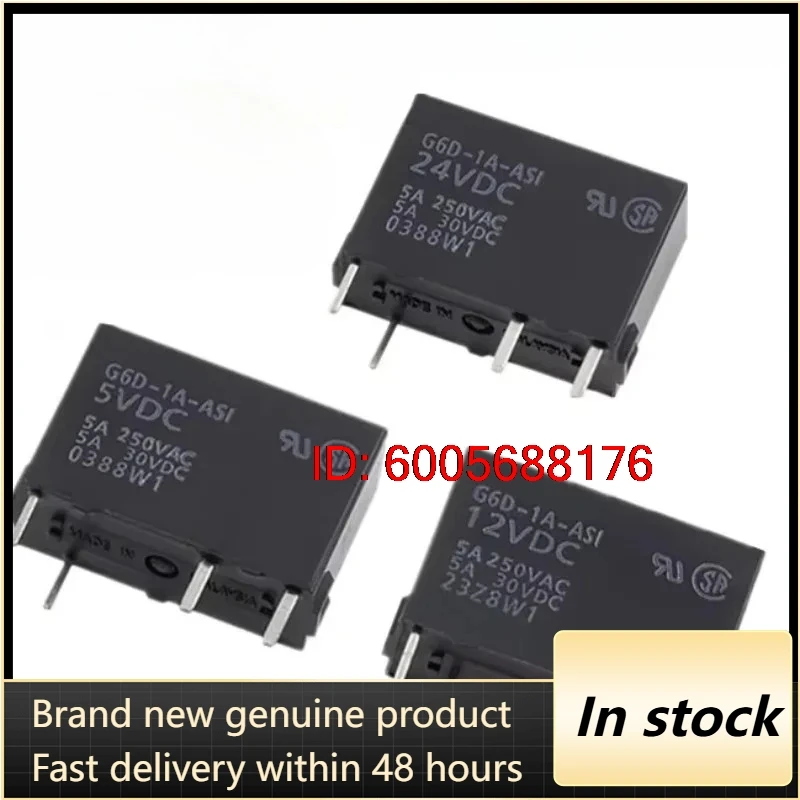 （Brand New）5pcs/lot G6D-1A-ASI G6DN-1A-SL 5VDC 5A 4pin G6D-1A-ASI 12VDC 24VDC 4pins