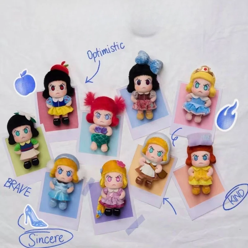 in Stock Popmart Angry Molly Disney Series Pendant Doll Action Figure Collection Sleeping Beauty Princess Mermaid FigureKeychain