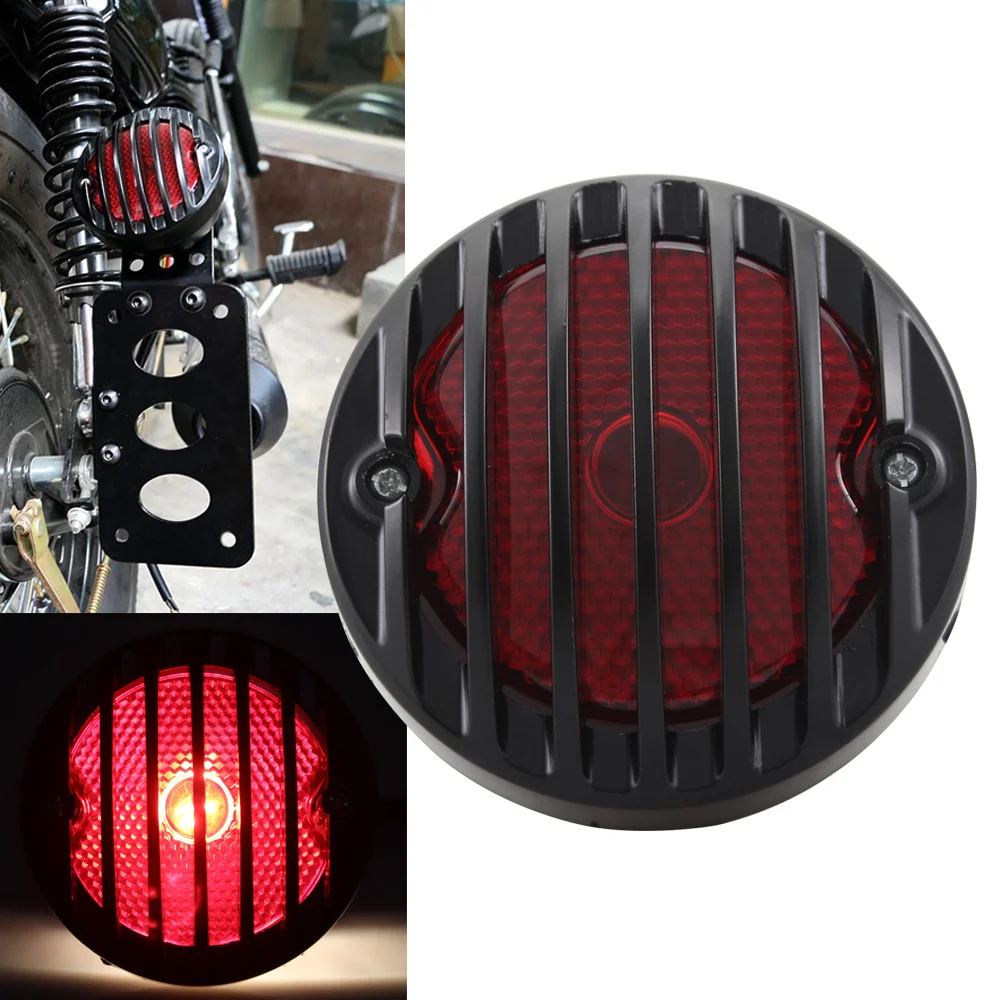 

Motorcycle Side Mount Tail Light w/ License Plate Lamp For Harley Sportster 883 1200 Chopper Bobber Rear Brake Stop Lights