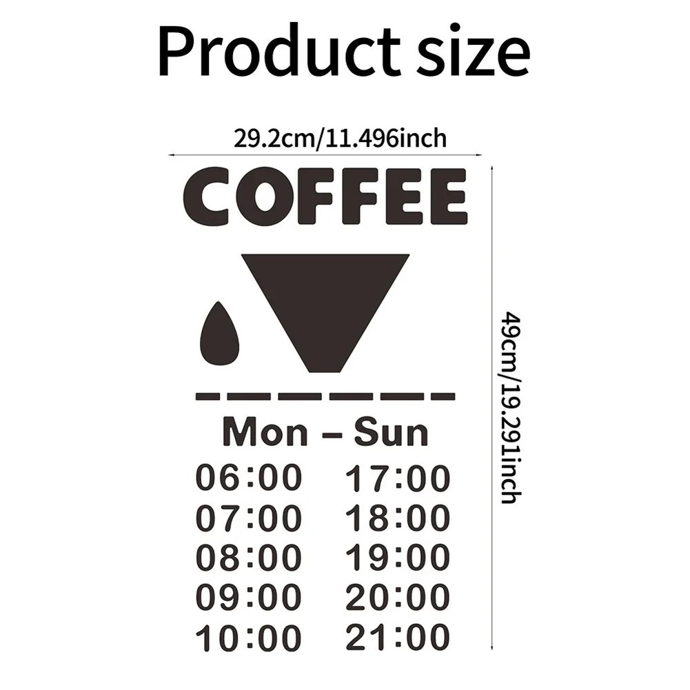 for static Cling Sticker Coffee Cup Wall Sticker For Coffee Lovers Creative Signage Playful Touch Easy Application