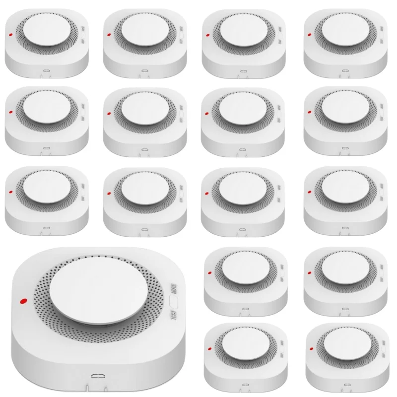 เครื่องตรวจจับควันไร้สาย 433MHz Fire Alarm Sensor สําหรับความปลอดภัยภายในบ้านในร่ม Garden Security