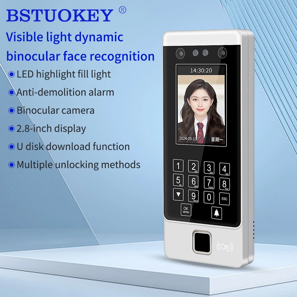 

Time Attendance Terminal Staff Management System Face Fingerprint Password Card Biometric Device Facial Recognition Door Lock