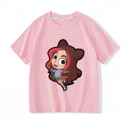 A4 Cartoon Graphic Kids T-shirt Girls Soft Cotton Short Sleeve Tshirt Boy Comfortable Round Neck Tees Children Boutique Clothing