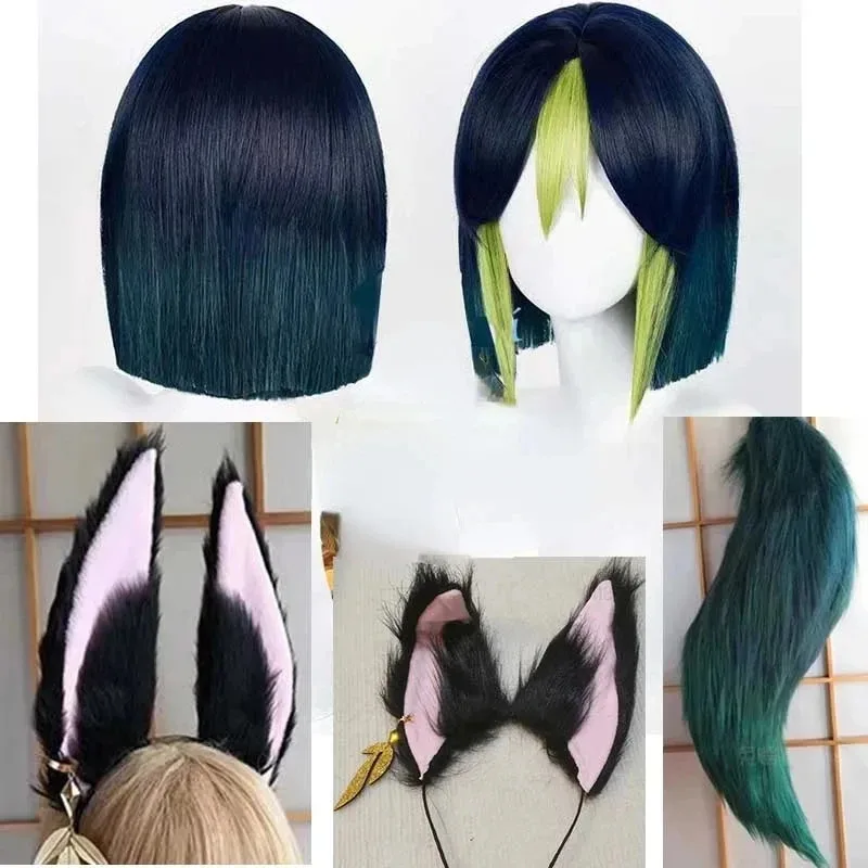 Sky03 Tighnari 코스프레 의상 할로윈 카니발 의상 귀 꼬리 가발 Comic Con55Ku%
