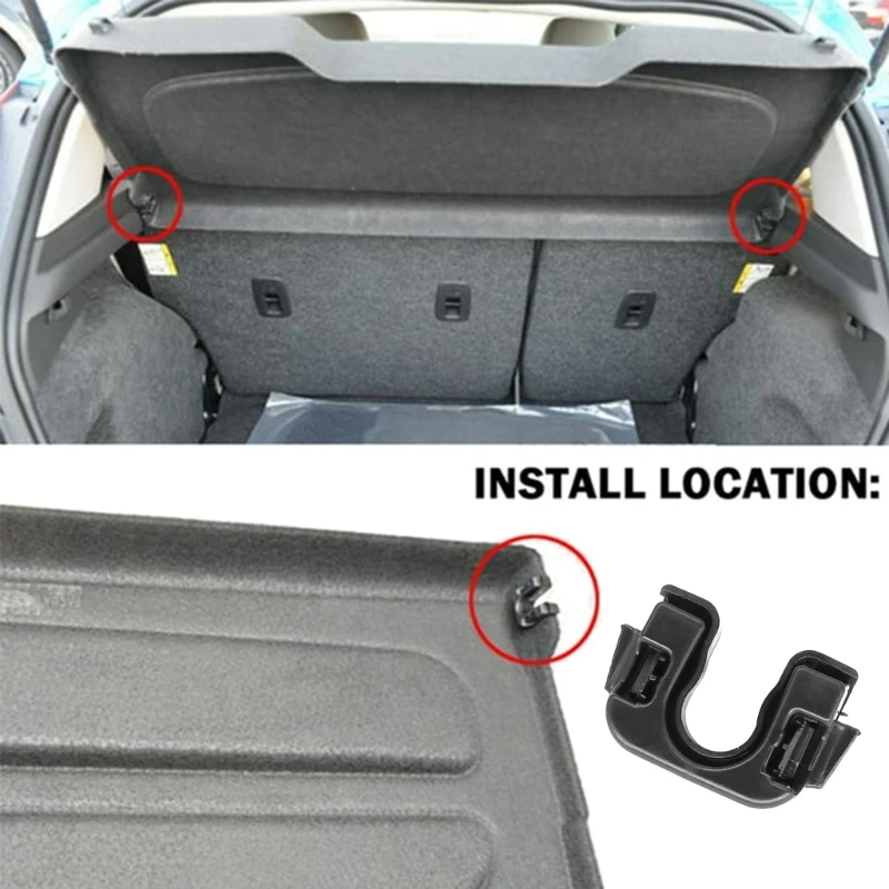 0XXD Car Rear Boot Trunk Load Cover Parcel Shelf Clip Fastening Brackets Plastic Shelf Clip 1539663 015532109E for Focus Fiesta