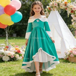 Kids Girls Rosalina Same Elegant Party Dresses Birthday Gift Summer Outfit Princess Peach Cosplay Costume for Halloween Carnival