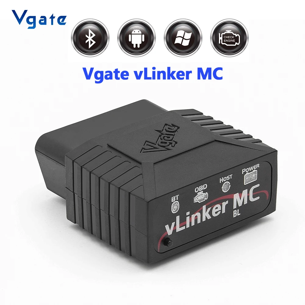 

Vgate vLinker MC ELM327 V2.2 Bluetooth 3.0 OBD2 считыватель кодов SW-CAN MS-CAN ELM329 для BimmerCode для автомобильных диагностических инструментов FORScan