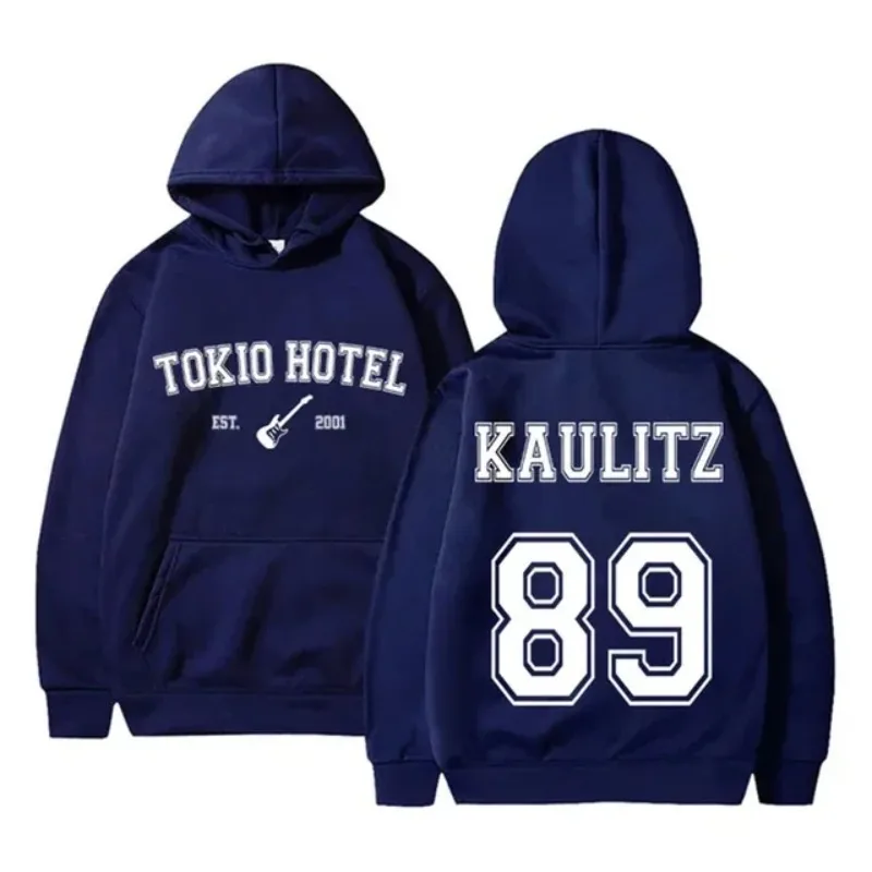 Rock Band Tokio Hotel Plus Size Hoodie Kaulitz Print Men's Oversized Hip Hop Sweatshirt High Street Harajuku Pullover Clothing