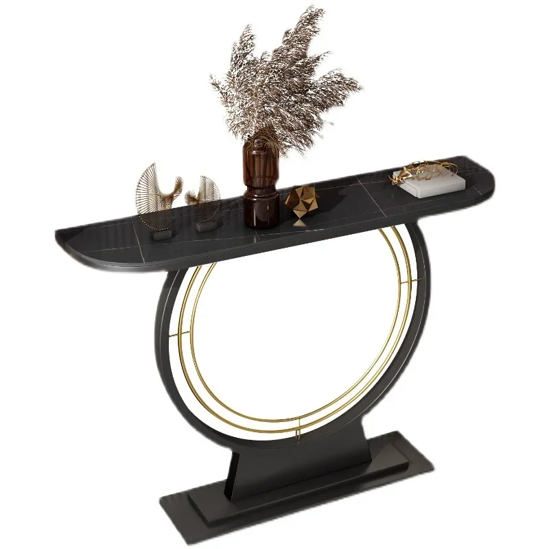 فاخر خفيف، بلاطة صخرية، طاولة مدخل، ديكور، جدار، منصة عرض، بساطة، فندق #1