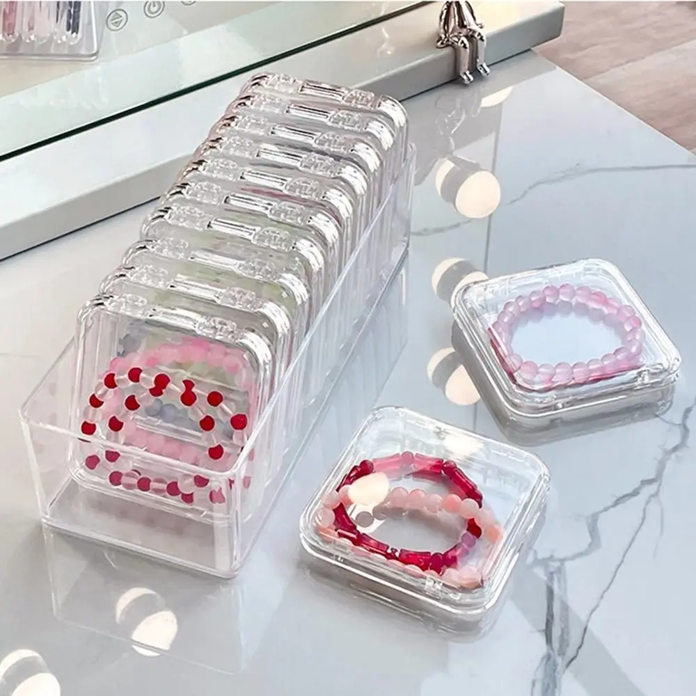 

Dust-proof Fake Nail Storage Box Multi-functional Acrylic Press-On Nail Display Case Stackable Divided