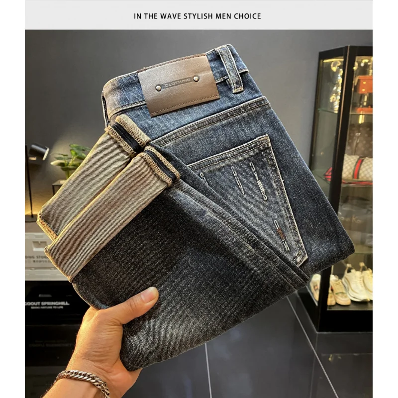 

Retro high-end washed jeans men's 2025 autumn new casual style straight leg trendy Korean version long pants