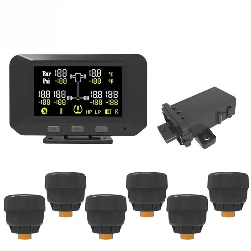 Trucks TPMS, Built in Sensor LCD Display Tire Pressure Monitoring System Tire Pressure Sensor