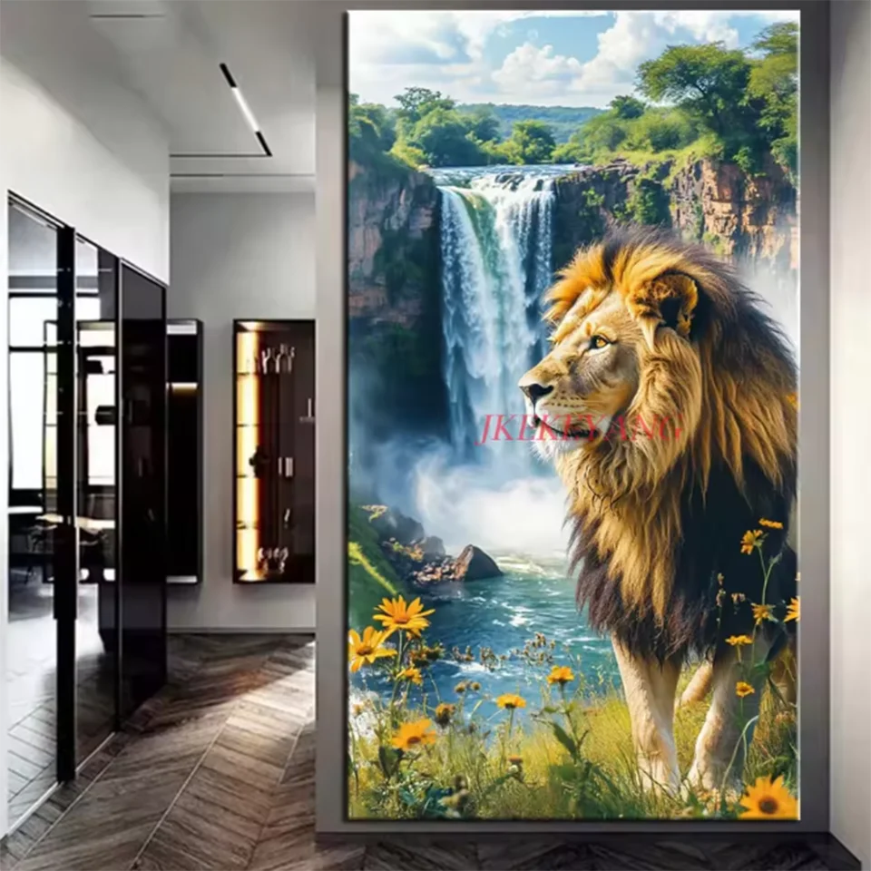 Wild Animals Lion Leopard Wolf Giraffe Camel Picture DIY Diamond Painting Cross Stitch Full Drills Diamond Mosaic New Collection