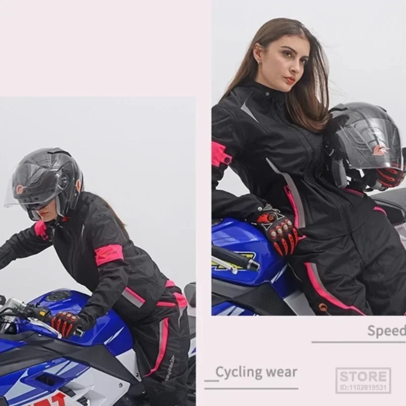 Chaqueta de motociclismo para mujer, abrigo de armadura protectora, impermeable, cálido, ropa anticolisión, JK-52