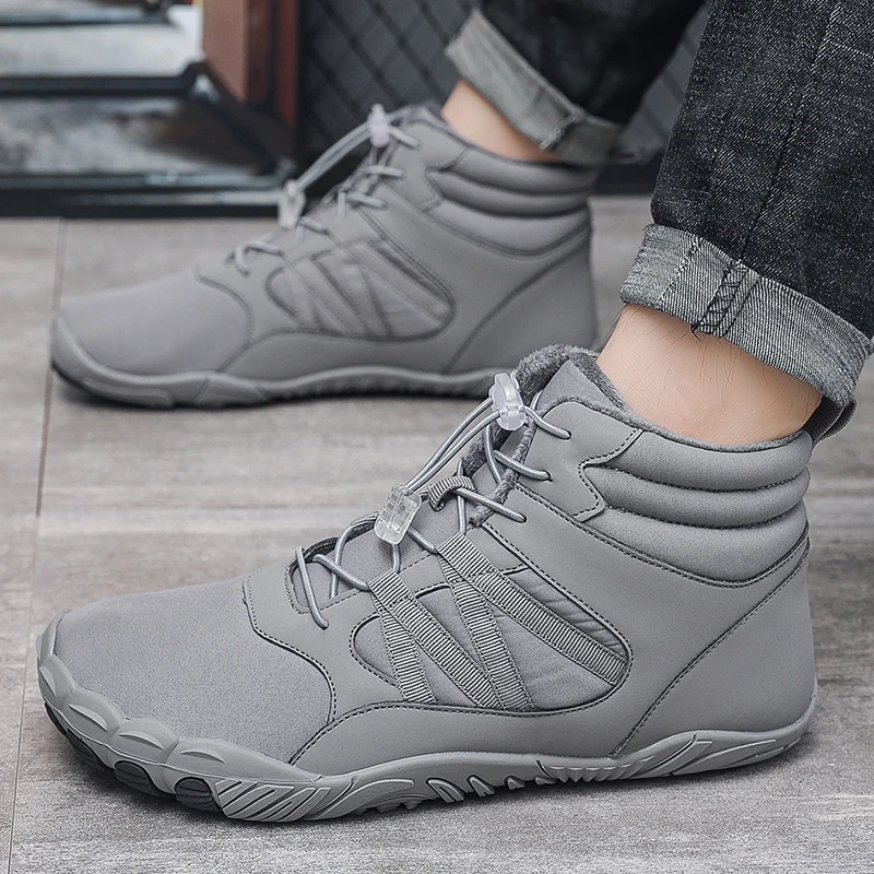 Streetwear Men Short Leather Booties Minimalist Solid Color Low Heel Anti Slip Rubber Daily Outdoor Walking Commuter Footwear