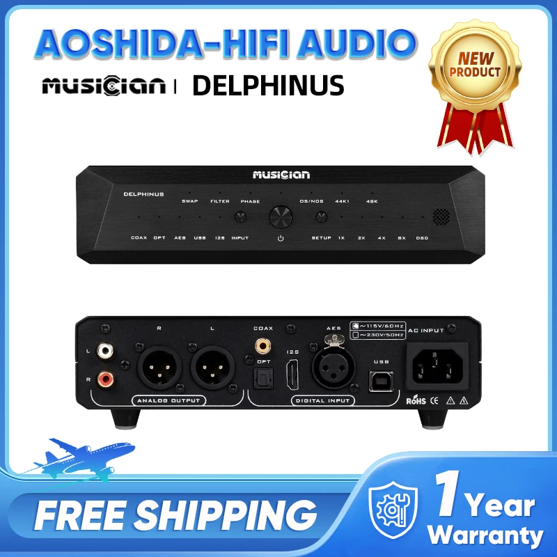 R2R Dac Balanced Xlr - MUSICIAN DELPHINUS R2R DAC RCA XLR