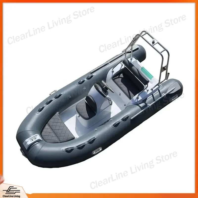 CE Certified 390C Small Rigid Hull Inflatable Boat PVC Fiberglass Hyperion Rib Motorboat for Rental Fishing Water Sports High