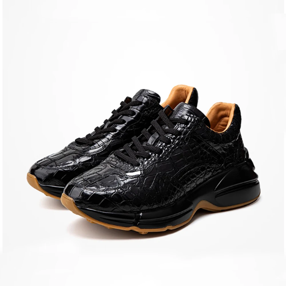 

yingshang new arrival men crocodile shoes male black shoes leisure shoes