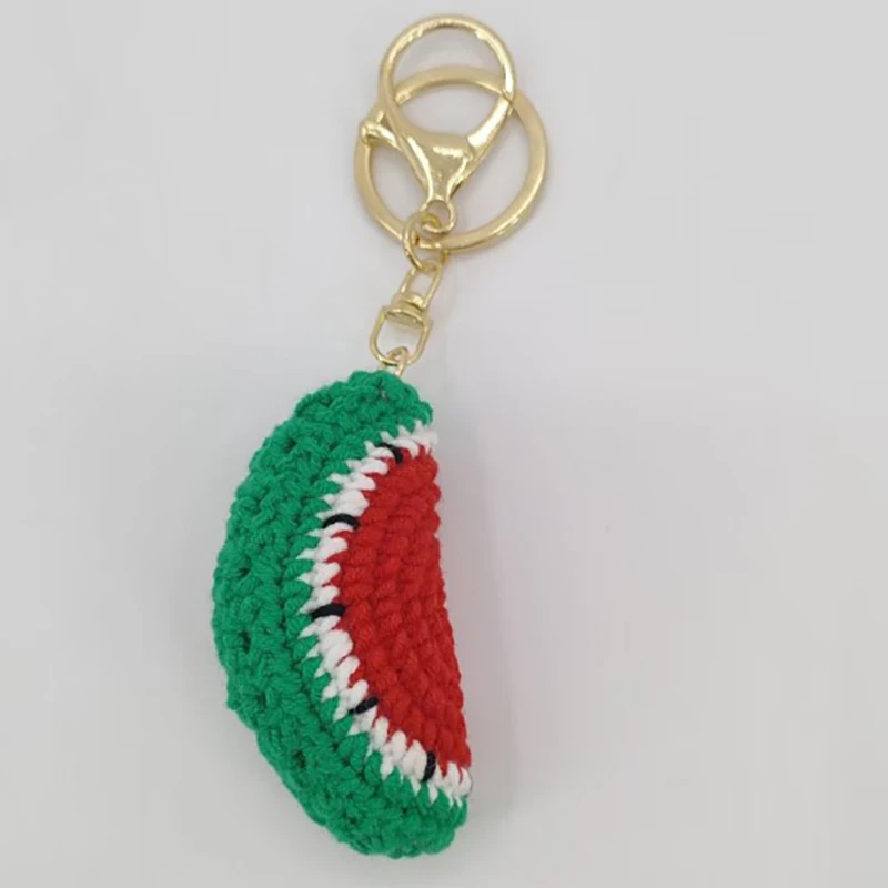 الإبداعية الفاكهة سلسلة المفاتيح الكروشيه لطيف الليمون Keyrings اليدوية متماسكة الأناناس Keyrings محبوك الفاكهة Keyrings بالجملة