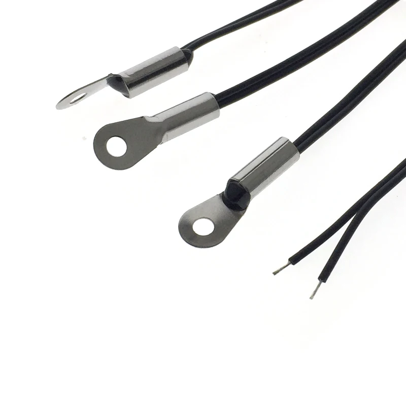 10K B3950 Line Ear Surface Mount Aperture 3.2mm NTC Thermistor Temperature Sensor Long 50cm Terned