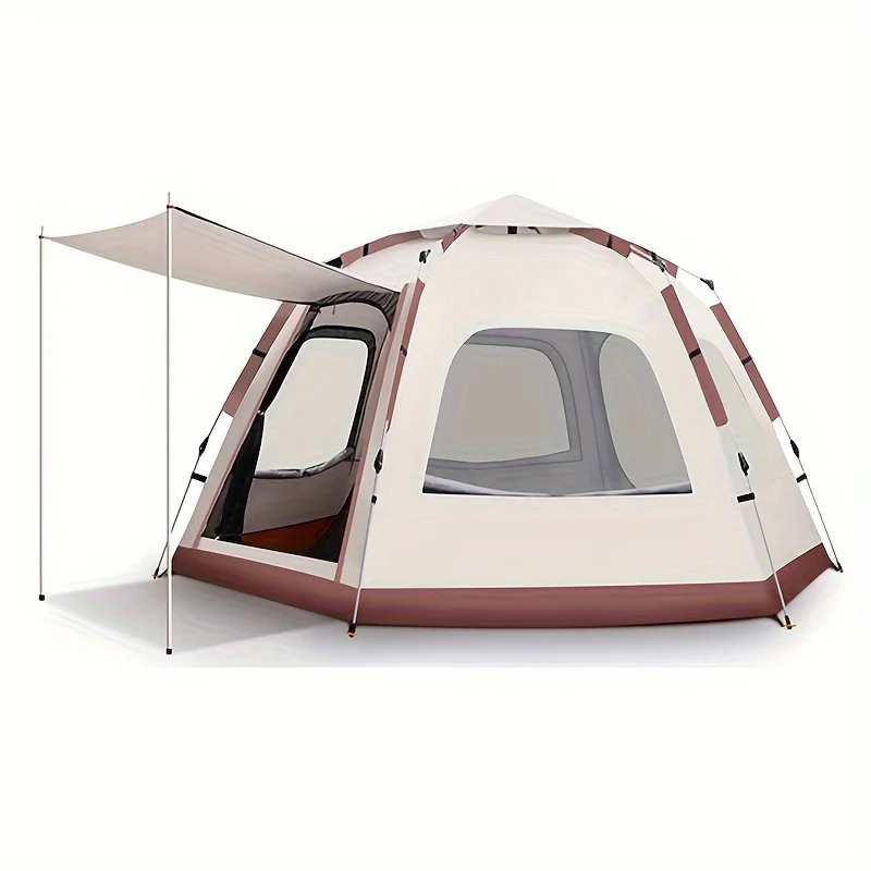 

Outdoor Folding Tent 3-4 Person Instant Pop Up Tent Portable Waterproof Roof Top with Canopy for Hiking Picnic Camping