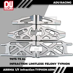 Ady wyścigi 7075-T6 przednie i tylne ramię zawieszenia ustawione na wykroczenie ARRMA 1/7 bez ograniczeń przestępstwo 6S 1/8 Typhon RC ulepszenie samochodu