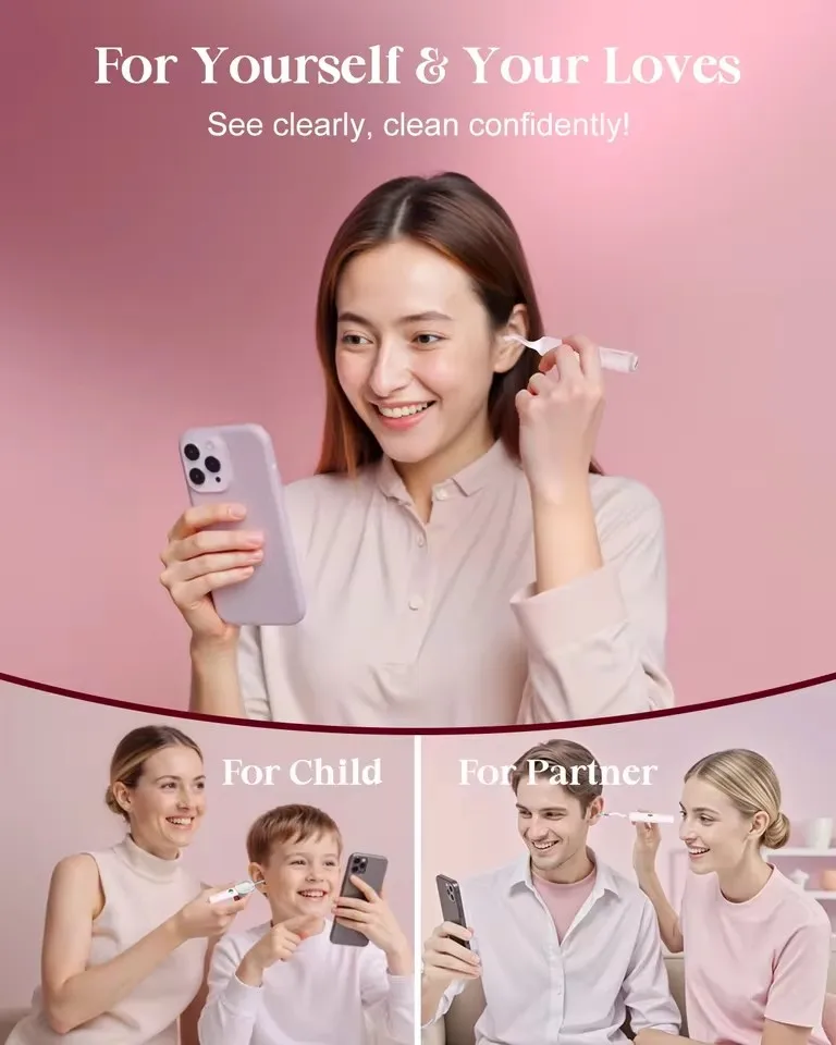 الأصلي Bebird EarSight Pro I35R اللون الوردي الكل في 1 الأذن قضيب شمع الأذن إزالة أطقم البصرية الأذن الأنظف انحناء وبأسعار معقولة