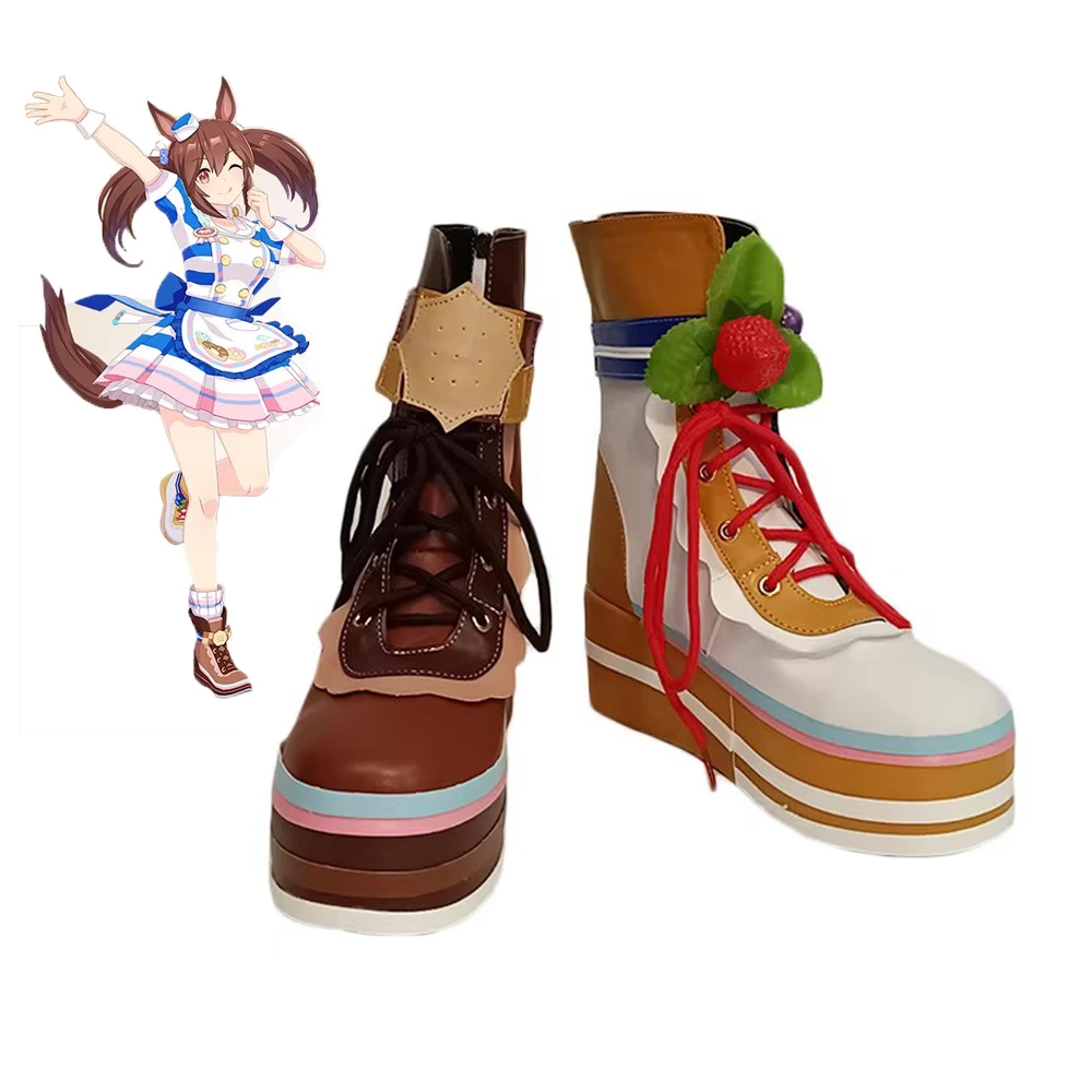 

Game Umamusume Pretty Derby Hishi Akebono Cosplay Shoes Boots Anime Halloween Christmas Party Adult Women Men Costume Props