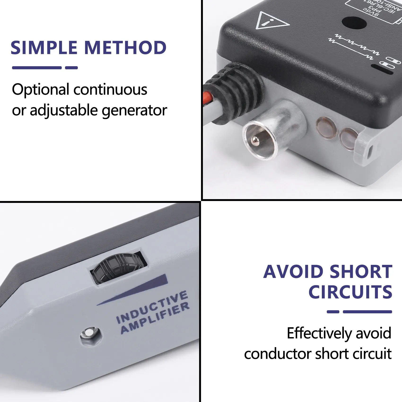 Amplificateur inductif avec kit de sonde réglable, testeur de circuit, câble de haute précision 200EP, générateur de tonalité