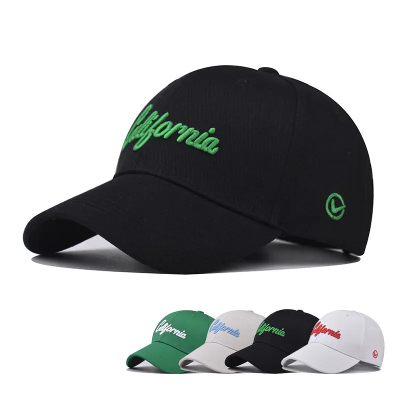 New Mens Baseball Cap 3d California Embroidery Dad Hat Green Snapback Caps Kpop Women Streetwear Sunhat Hip Hop Hats 여름모자 남성용